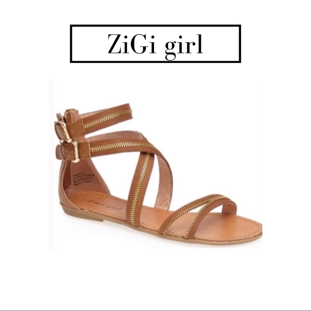 Zigi Girl | Gladiator Sandals with Zipper Accents
